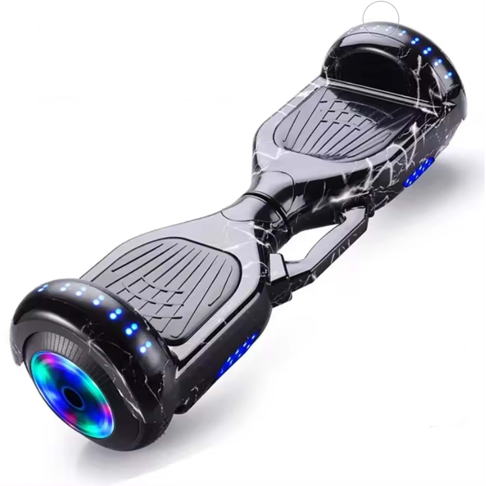 MAVİ Elektrikli Kaykay Scooter Orjinal Hoverboard Akıllı Dengeli Bluetooth Grafity Desenli 6.5 İnch