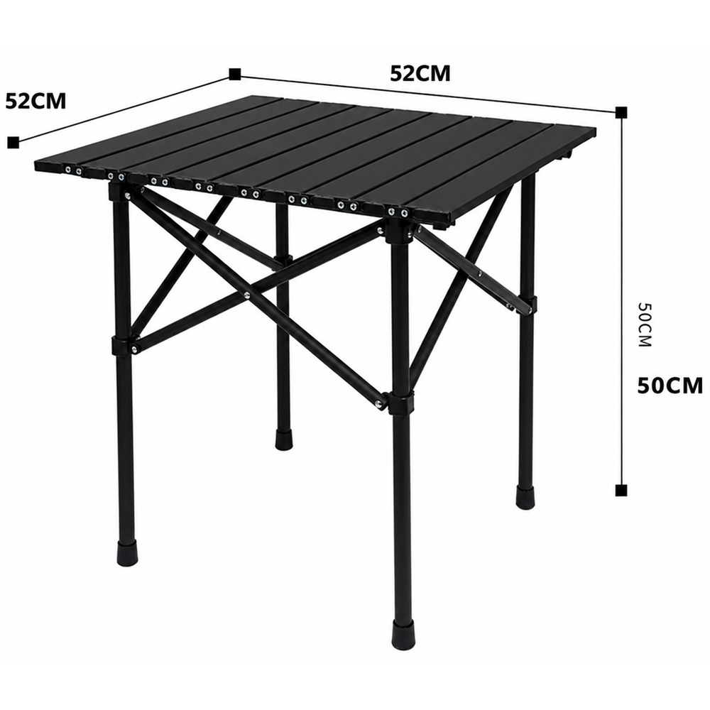 Katlanır Kamp Ve Piknik Masası Esneme Engelleyen Roll Bar Destekli (Taşıma Çantalı ) 52x52x50cm