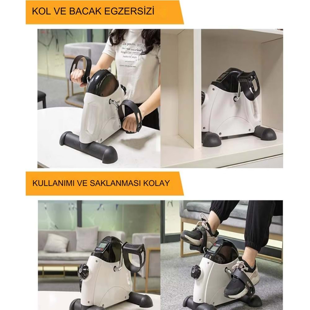 X3 Beyaz El Ve Ayak Eliptik Kondisyon Bisikleti Egzersiz Bisikleti taşınabilir fitness Bisikleti