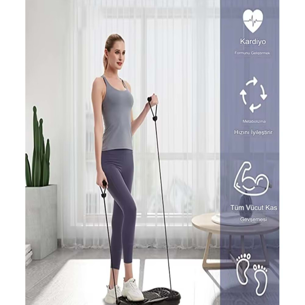 PQCFM01 Bluetoothlu Titreşimli Spor Egzersiz Fitness Aleti Cihazı Vibration Plate 180 Hız