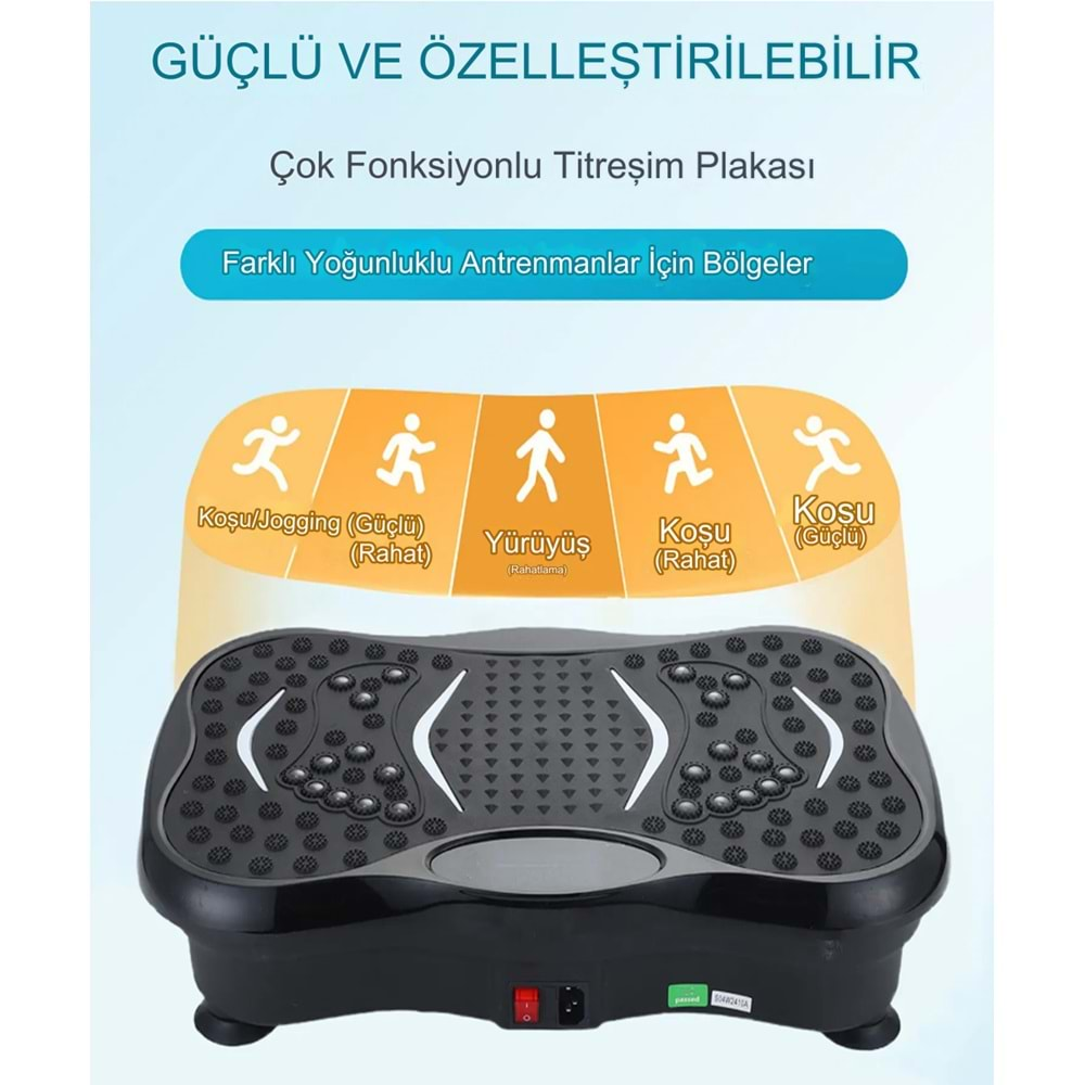 PQCFM02 Titreşimli Spor Egzersiz Fitness Aleti Cihazı Vibration Plate 180 Hız