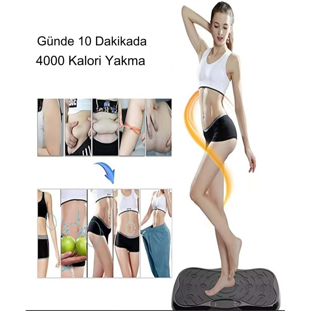 PQCFM02 Titreşimli Spor Egzersiz Fitness Aleti Cihazı Vibration Plate 180 Hız