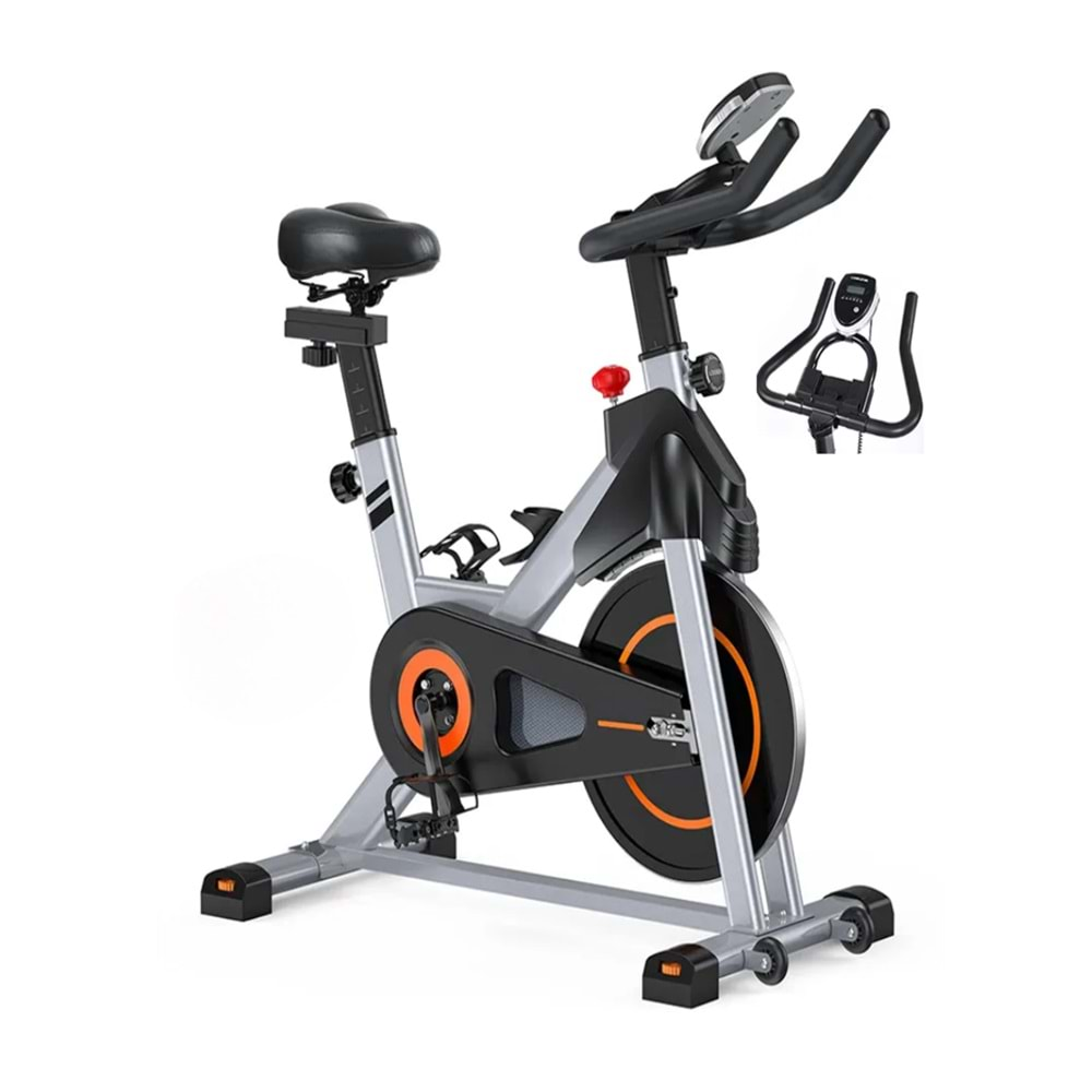 PB-06 Gri Kondisyon Bisikleti Spinning Bike Ve Kondisyon Aleti