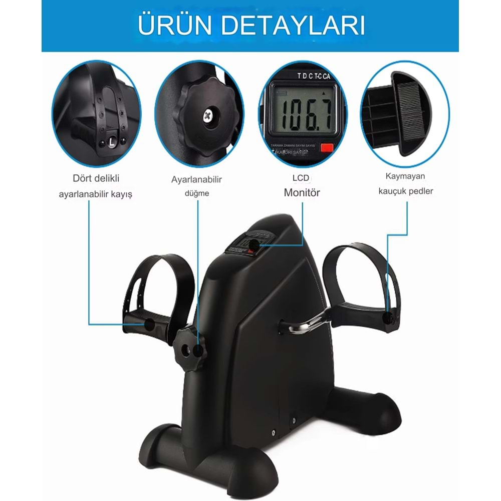 X2 Siyah El Ve Ayak Eliptik Kondisyon Bisikleti Egzersiz Bisikleti taşınabilir fitness Bisikleti