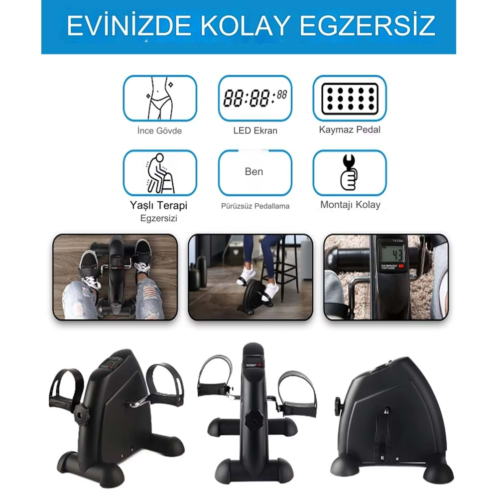 X2 Siyah El Ve Ayak Eliptik Kondisyon Bisikleti Egzersiz Bisikleti taşınabilir fitness Bisikleti