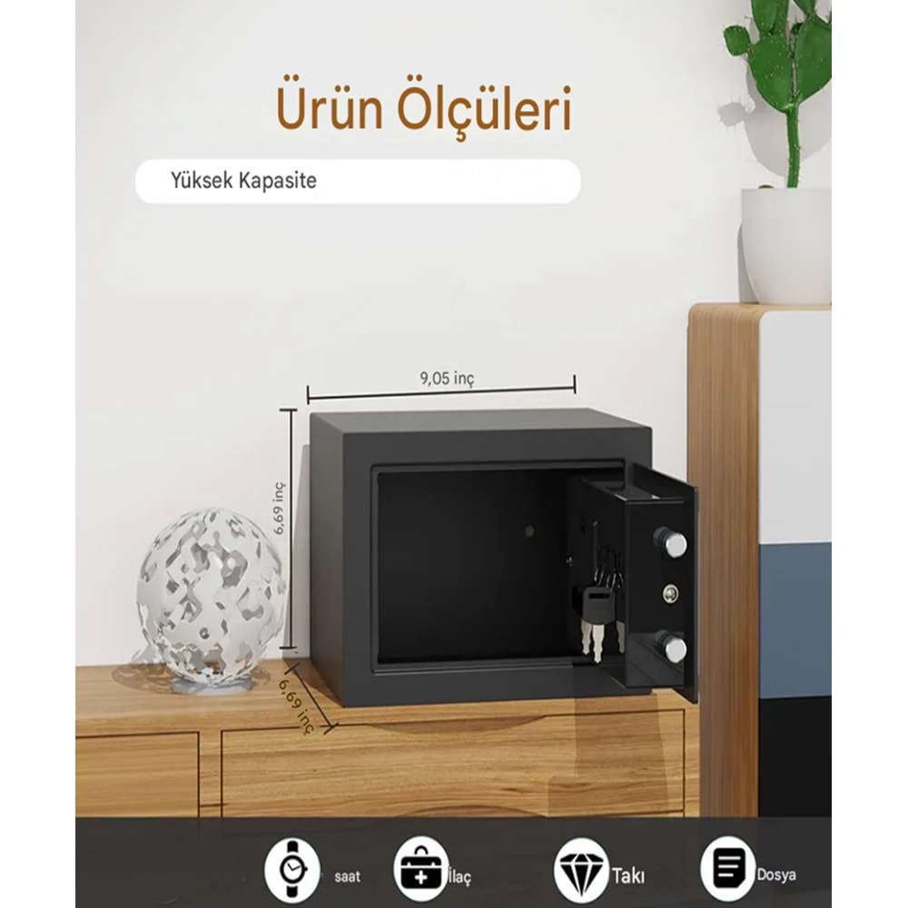 Elektronik Şifreli Çelik Para Kasası Ev İş ofis otel Tipi Kasa Montaj Kit Çelik