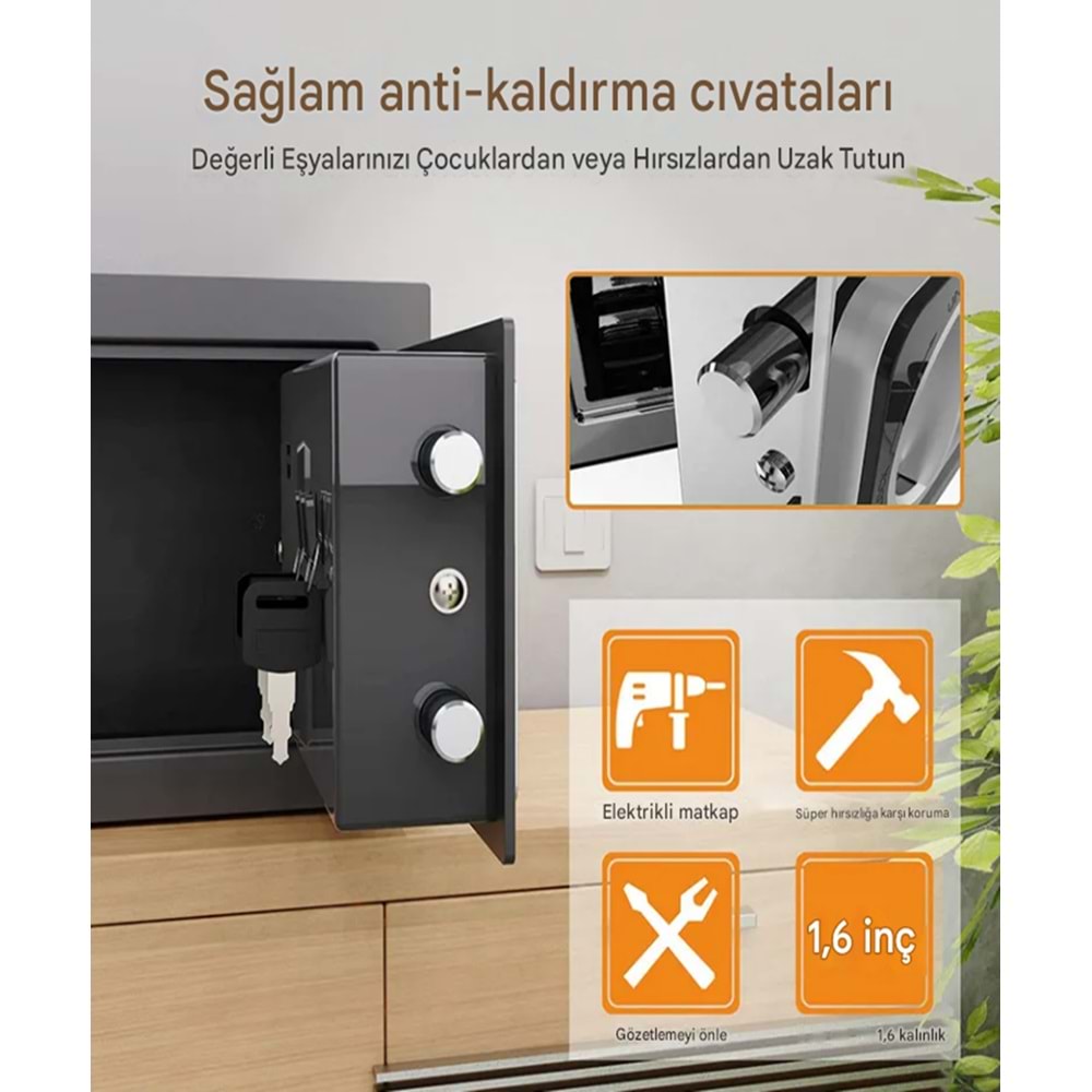 Elektronik Şifreli Çelik Para Kasası Ev İş ofis otel Tipi Kasa Montaj Kit Çelik