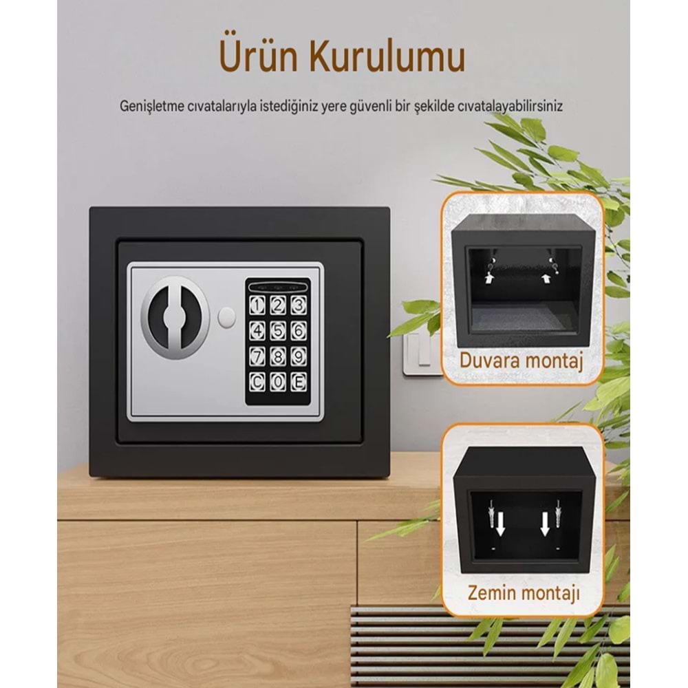 Elektronik Şifreli Çelik Para Kasası Ev İş ofis otel Tipi Kasa Montaj Kit Çelik