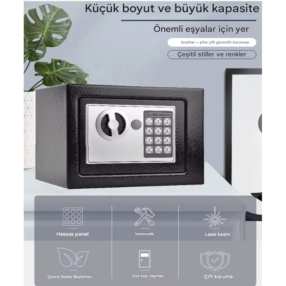 Elektronik Şifreli Çelik Para Kasası Ev İş ofis otel Tipi Kasa Montaj Kit Çelik