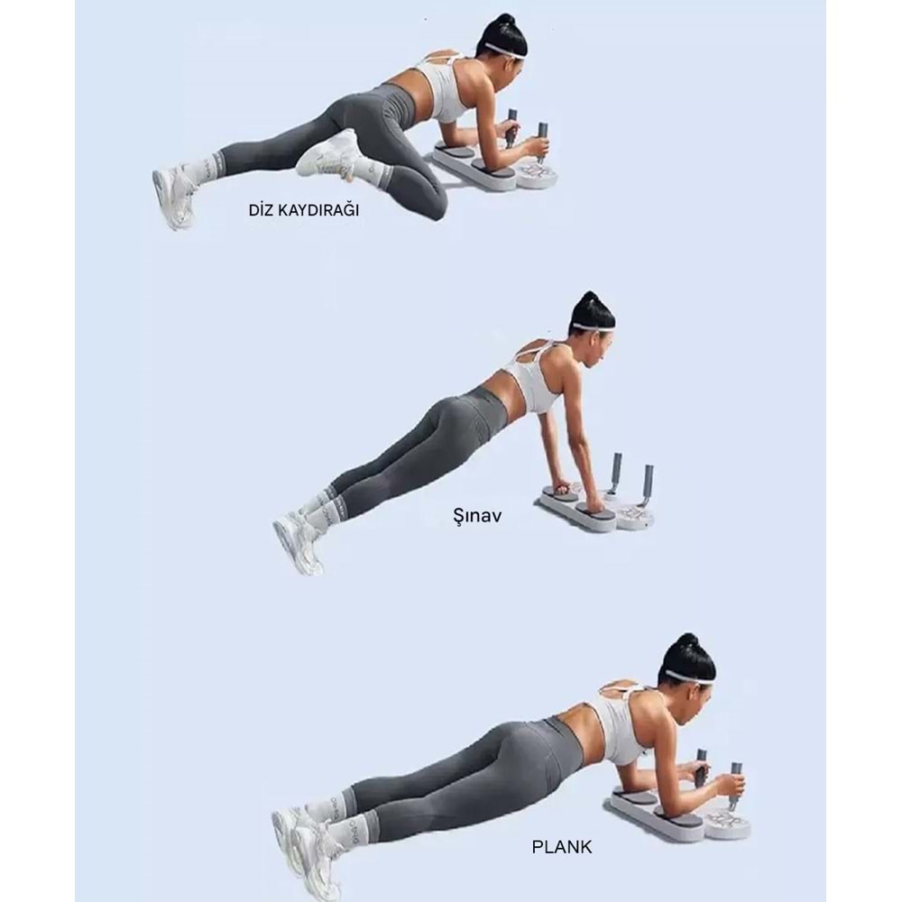 3'ü 1 Arada Şınav Tahtası | Push-Up Standı + Direnç Bandı + Plank Destekli Egzersiz Aleti