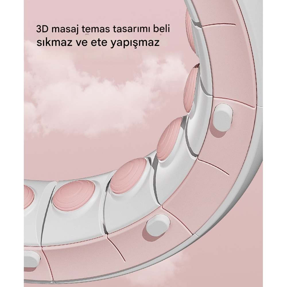 Smart LCD Ekranlı Masajlı Hulahop – Ayarlanabilir Ağırlıklı Egzersiz Çemberi