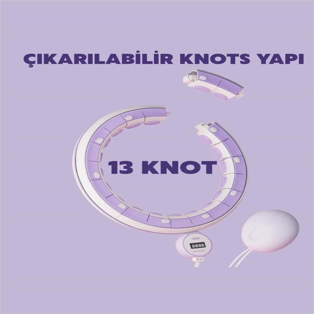 Smart LCD Ekranlı Masajlı Hulahop – Ayarlanabilir Ağırlıklı Egzersiz Çemberi