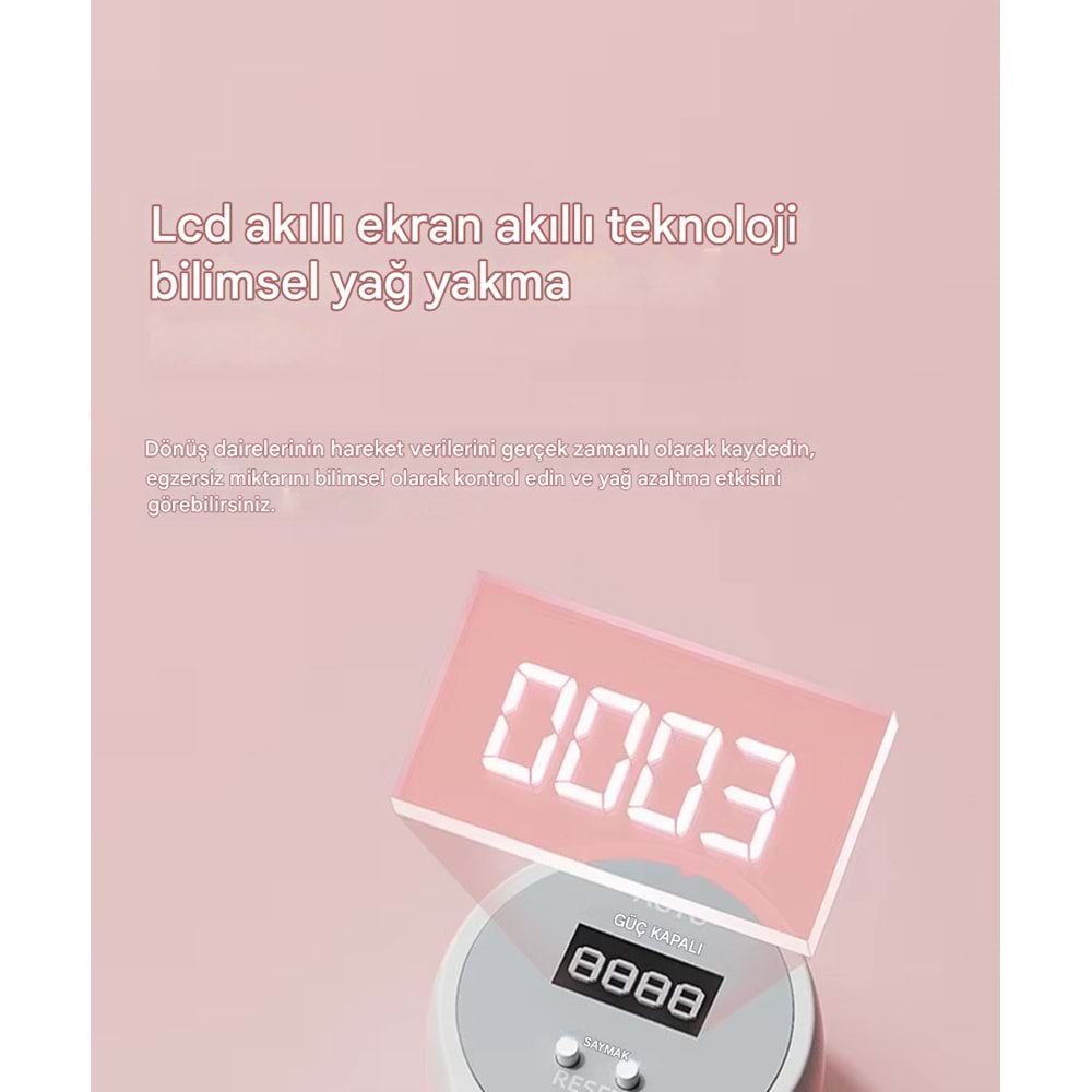 Smart LCD Ekranlı Masajlı Hulahop – Ayarlanabilir Ağırlıklı Egzersiz Çemberi
