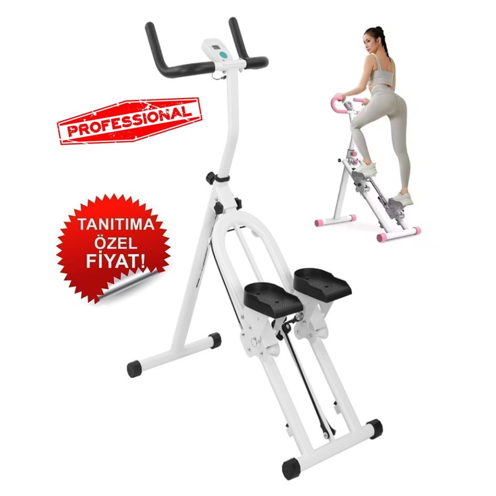 Katlanabilir Dikey Tırmanma Egzersiz Aleti – Stepper Kondisyon Bisikleti | Tam Vücut Fitness ve Yağ Yakımı için Spor Aleti