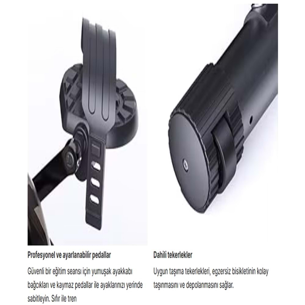 X 4’ü 1 Arada Katlanabilir Manyetik Kondisyon Bisikleti – Sessiz Spin Bike, LCD Ekranlı, Direnç Bantlı, Dikey Egzersiz Bisikleti