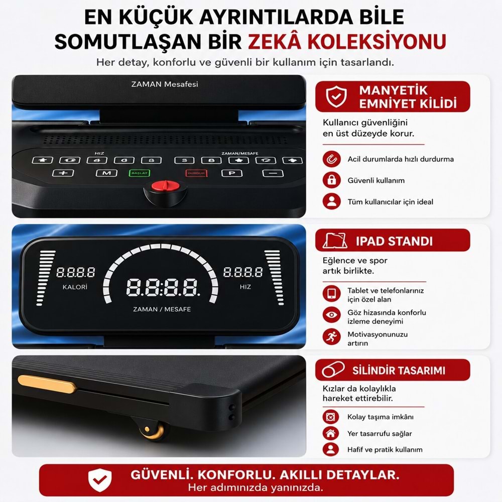 KB900 4HP Yürüme Ve Koşu Bandı 10 katmanlı Bluetooth Koşu cihazı aleti Kademeli Otomatik Rampa