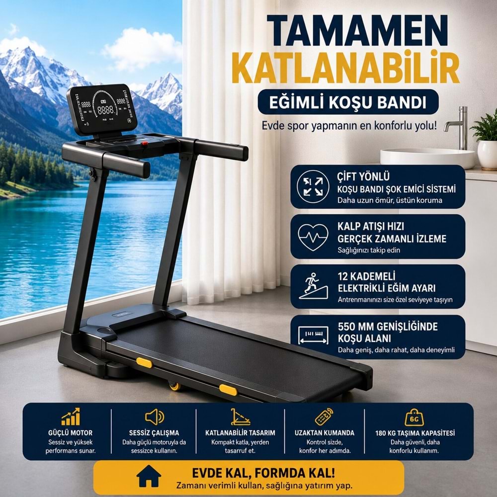 KB900 4HP Yürüme Ve Koşu Bandı 10 katmanlı Bluetooth Koşu cihazı aleti Kademeli Otomatik Rampa