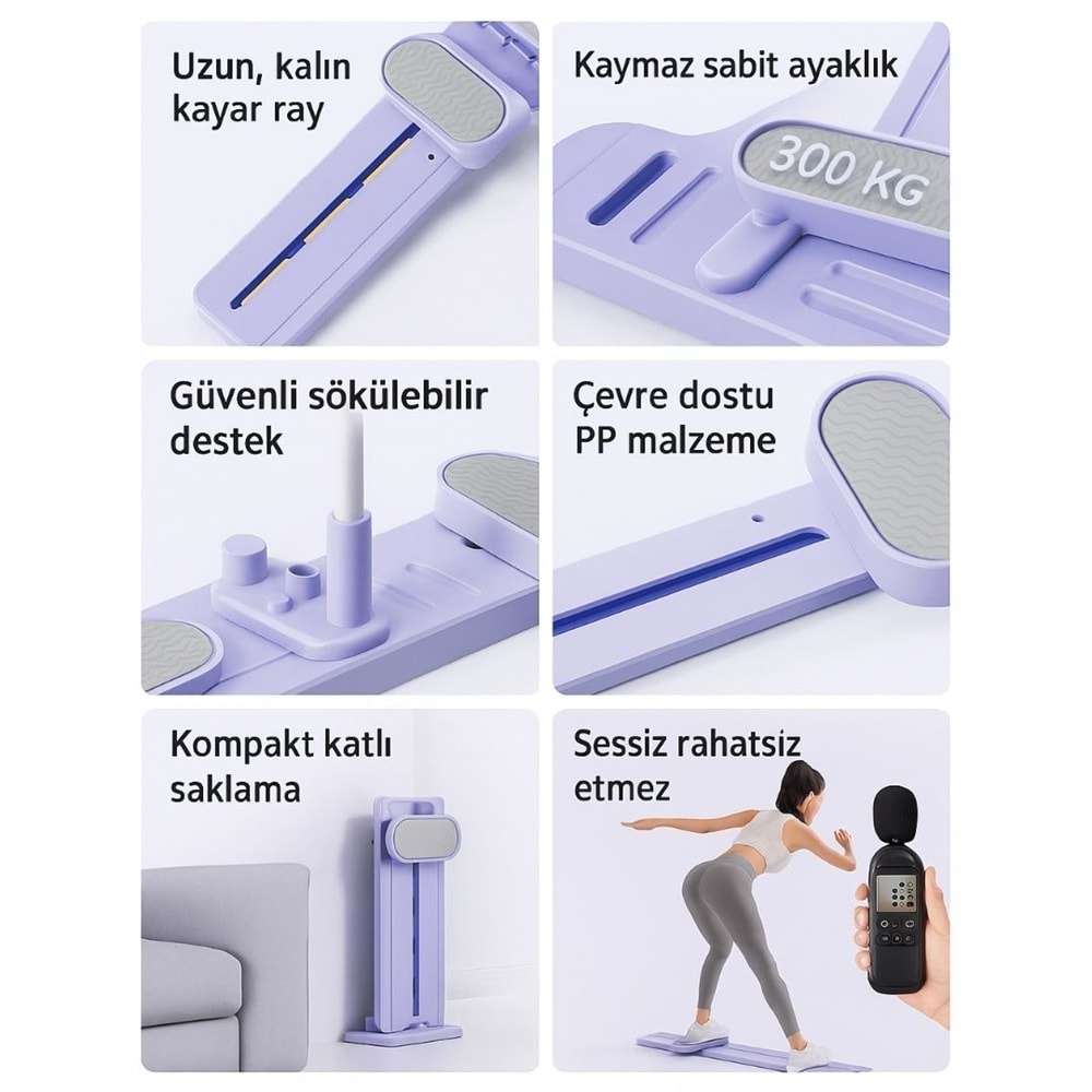 Aç Kapa Kayak Egzersiz Aleti| Evde Spor Seti Pilates Fitness Kardiyo Tahtası