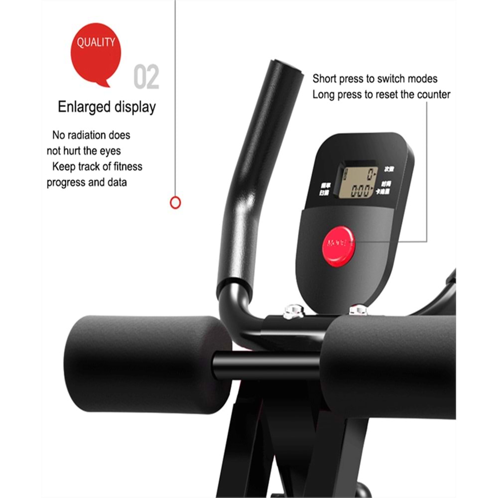 Karın Egzersiz Aleti – LCD Ekranlı Mekik & Abs Çalıştırma Makinesi