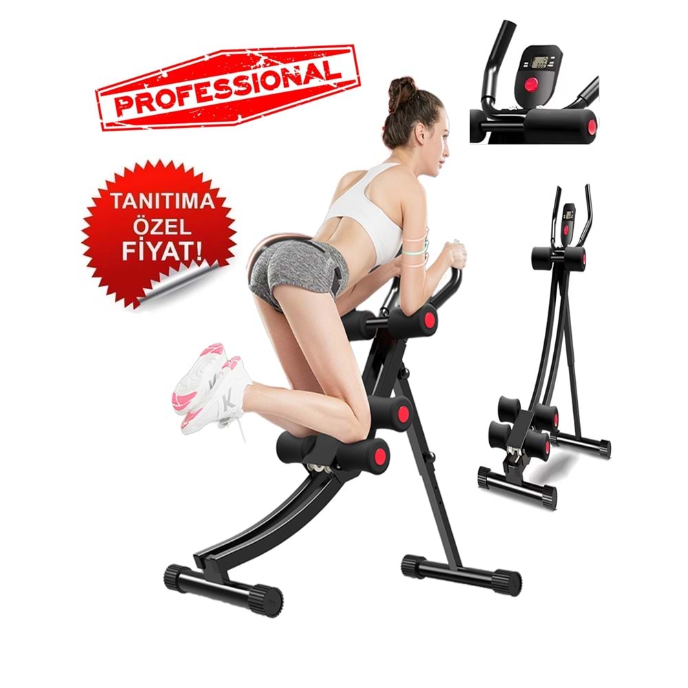 Karın Egzersiz Aleti – LCD Ekranlı Mekik & Abs Çalıştırma Makinesi