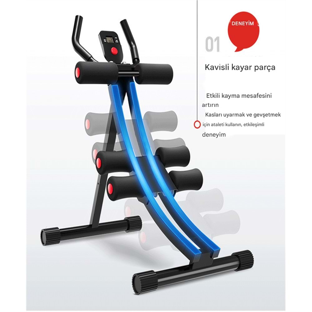 Karın Egzersiz Aleti – LCD Ekranlı Mekik & Abs Çalıştırma Makinesi