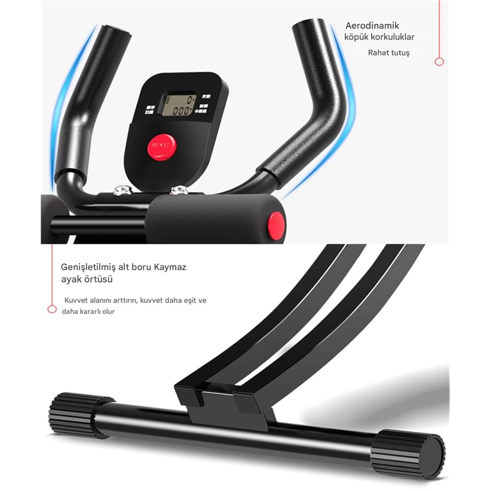 Karın Egzersiz Aleti – LCD Ekranlı Mekik & Abs Çalıştırma Makinesi