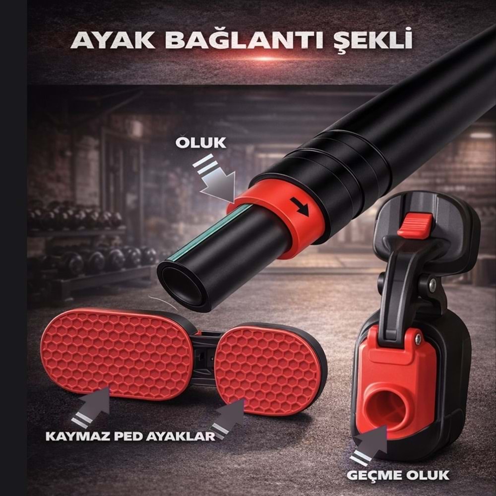 BX Çift Ayaklı Barfiks Çubuğu 94-125 CM Ayarlanabilir Süngerli Vidasız Kapı Barfiksi Çekme Demiri Ev Tipi Fitness Aleti