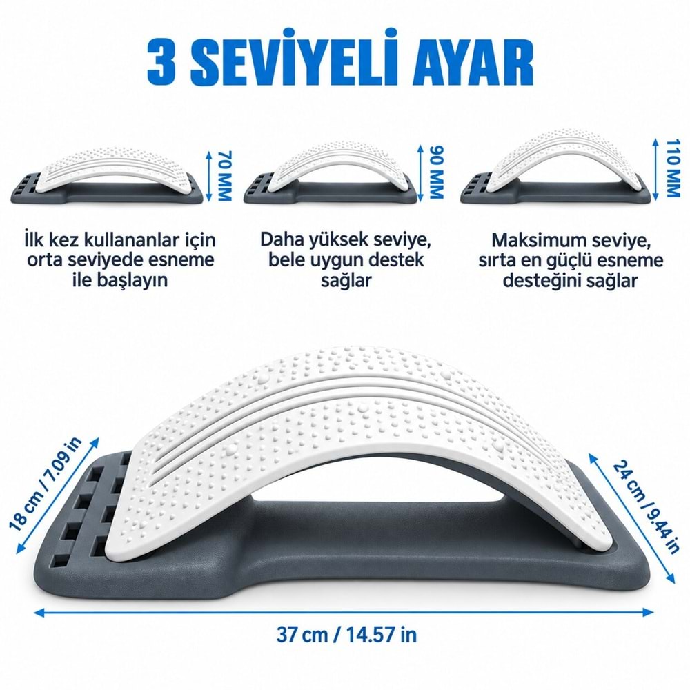 Sırt Desteği Duruş Düzeltici Omurga Bel Ağrı Kesici Alet Akupunktur Masaj Özellikli