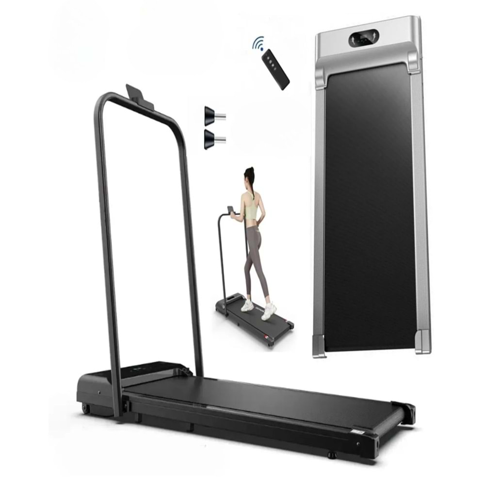 Eğim Aparatlı 2hp Fitness Katlanır Koşu Bandı 7 katmanlı Elektrikli Ev Ofis Kolay Kurulum Akıllı