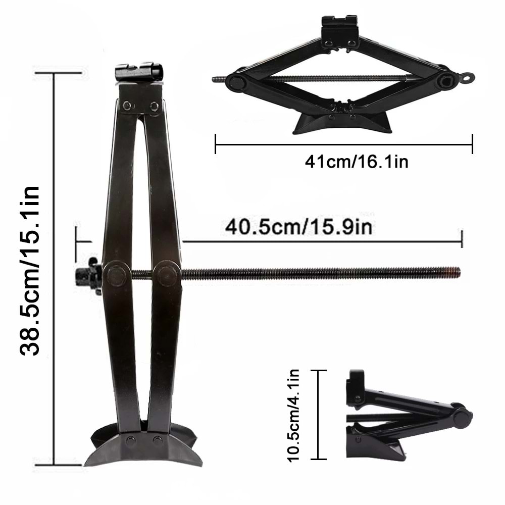 Oto Krikosu 1.5 Ton Kaldırma Araba Makas Cırcır Otomatik Kriko Araç Kaldırma Standı