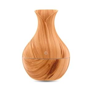 Vazo Modeli Hava Nemlendirici 200ml Led Işıklı Mini 7 Renk Ortam Oda Hava Nemlendirici Soğuk Buhar Makinesi - GOLD