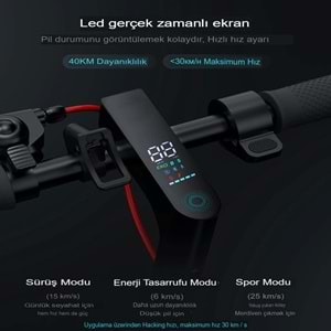 Elektrikli Scooter Katlanabilir Bisiklet Led Ekran Işıklı Scooter e-bisiklet Çift Amortisörlü