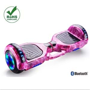 MAVİ Elektrikli Kaykay Scooter Orjinal Hoverboard Akıllı Dengeli Bluetooth Grafity Desenli 6.5 İnch