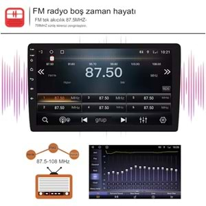 10inç Oto Araba HD Ekran Dokunmatik Radyo Teyp Carplay multimedya Ekran Apple veya Android Navigasyon Ekran Bluetooth