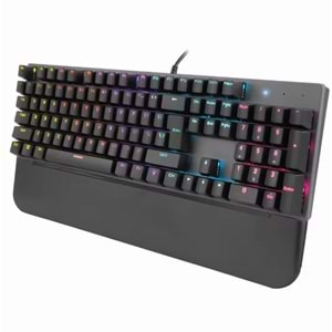 GK60 Oyuncu Klavyesi Bilek Destekli Runner Siyah Usb Akışkan Rainbow Aydınlatmalı Gaming Klavye