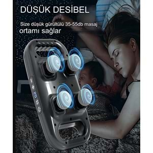 HATS01 4 Top Kablosuz Masaj Led Ekran Tabancası Lcd Masaj Tabancası Aleti Hız Ayarlı