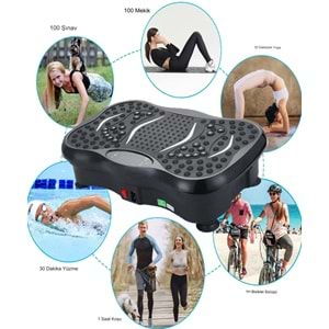 PQCFM01 Bluetoothlu Titreşimli Spor Egzersiz Fitness Aleti Cihazı Vibration Plate 180 Hız