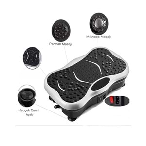 PQCFM02 Titreşimli Spor Egzersiz Fitness Aleti Cihazı Vibration Plate 180 Hız