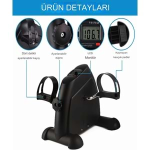 X2 Siyah El Ve Ayak Eliptik Kondisyon Bisikleti Egzersiz Bisikleti taşınabilir fitness Bisikleti