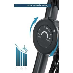 X 4’ü 1 Arada Katlanabilir Manyetik Kondisyon Bisikleti – Sessiz Spin Bike, LCD Ekranlı, Direnç Bantlı, Dikey Egzersiz Bisikleti