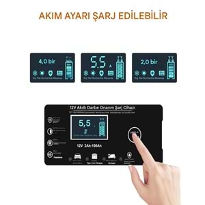 12V 6A Akü Şarj Cihazı Desülfatörlü | Jel, Sulu ve Kuru Kurşun Asit Akülere Uygun Akıllı Şarj Cihazı
