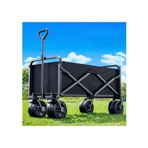 Katlanabilir El Arabası Kamp ve Plaj Vagonu | 100 Kg Taşıma Kapasiteli Outdoor Taşıma Arabası