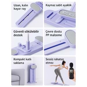 Aç Kapa Kayak Egzersiz Aleti| Evde Spor Seti Pilates Fitness Kardiyo Tahtası