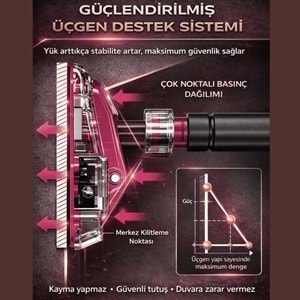 Raiden 3POD 3 Ayaklı Barfiks Aleti 92-125 cm Ayarlanabilir Kapı Koridor Çekme Barı