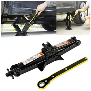 Oto Krikosu 1.5 Ton Kaldırma Araba Makas Cırcır Otomatik Kriko Araç Kaldırma Standı