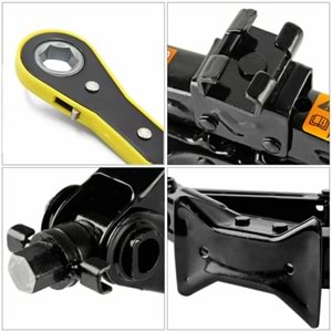 Oto Krikosu 1.5 Ton Kaldırma Araba Makas Cırcır Otomatik Kriko Araç Kaldırma Standı