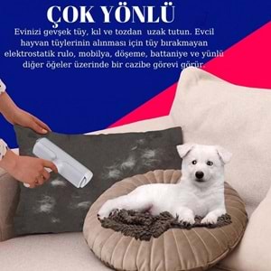 Hazneli Kedi Köpek Tüy Temizleyici Kıl Toz Toplayıcı Kazak Halı Tiftik Temizleyici Gırgır 2 Yönlü