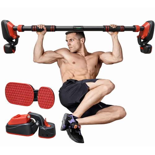 BX Çift Ayaklı Barfiks Çubuğu 94-125 CM Ayarlanabilir Süngerli Vidasız Kapı Barfiksi Çekme Demiri Ev Tipi Fitness Aleti