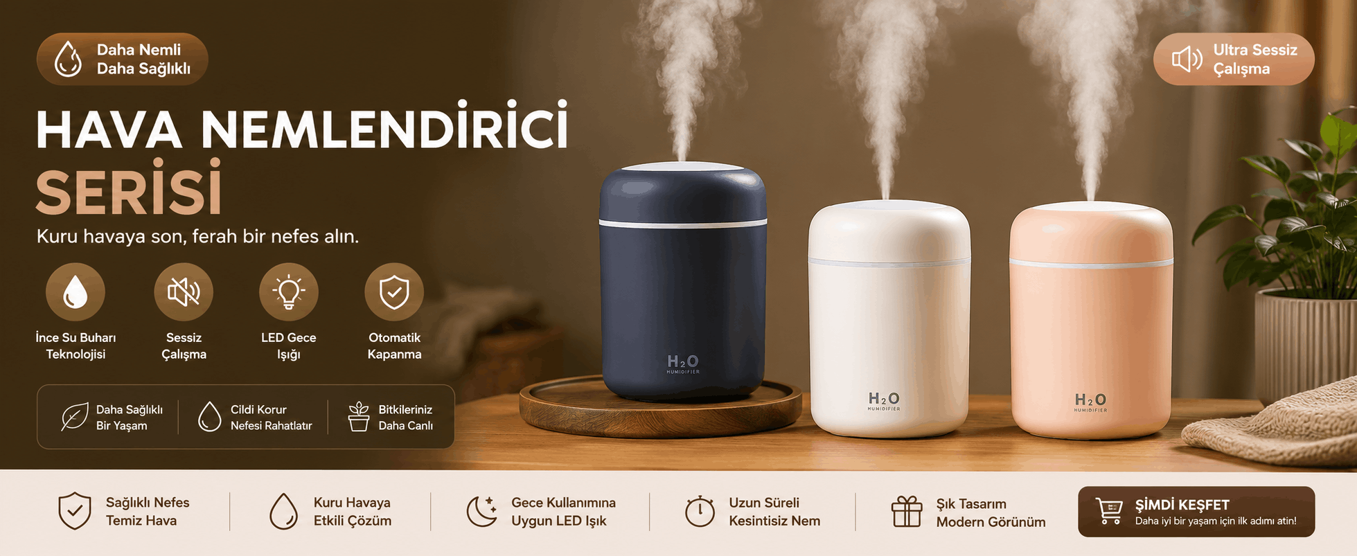 Mini USB hava nemlendirici ve aroma difüzör cihazı