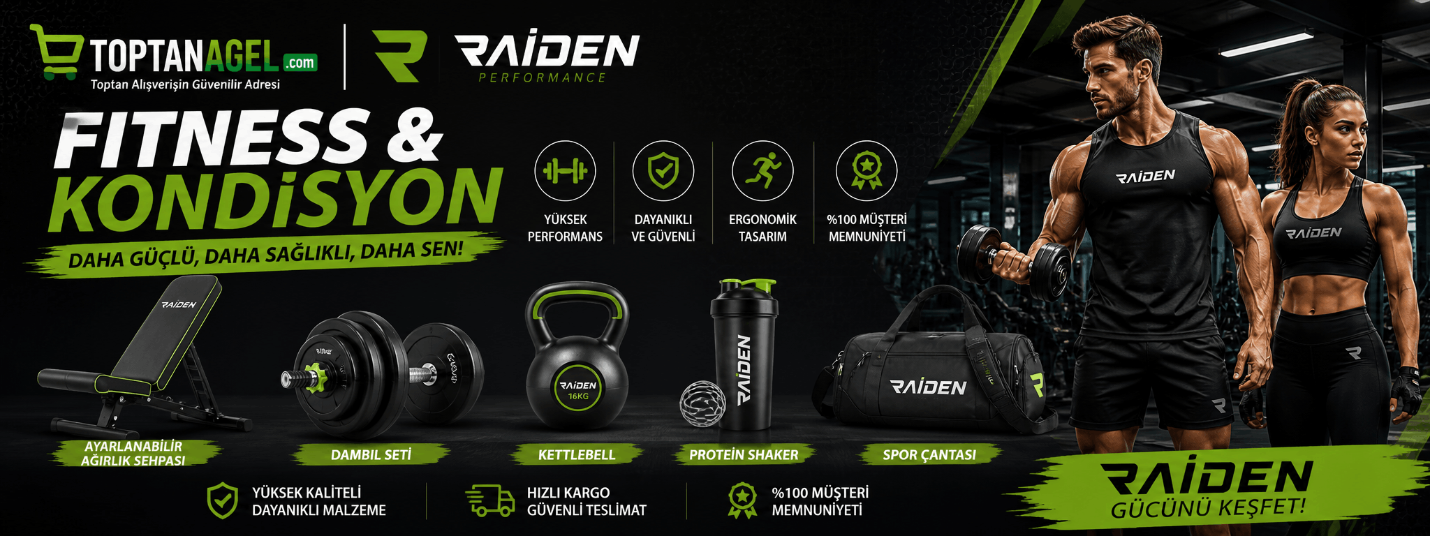 Raiden kalitesiyle fitness ve kondisyon ürünleri! Koşu bandı, kondisyon bisikleti, barfiks demiri ve